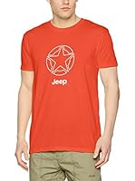 Jeep Camiseta Manga Corta O100564 (Rojo Claro / Blanco)