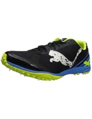 PUMA Mens Haraka XCS Running Shoe,Black/Brilliant Blue/Wht,8.5 D US
