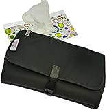 Beabies Travel Changing Pad - Portable Diaper Clutch Bag with Wipes Dispenser Kit - Change Mat Covers Changer Table, Tray and Station to Keep Baby Clean and Safe