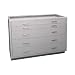 Looped Logic LL4735DN-SSAA Modular Steel Base Cabinet with Chemical Resistant Powder Coated Finish, 47" Length x 35.375" Height x 22" Depth, 5 Drawers