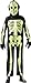 Kids Glow In The Dark Skeleton Costume (Sz:Sm 4-6)