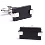 Onyx Slab Sterling Silver Cufflinks Cuff Links