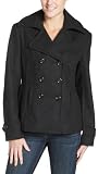 Nine West Women's Melton Six Button Double Breasted Peacoat