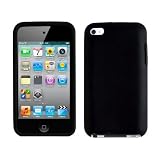 Soft Gel Silicone Skin Case Cover for Apple iPod Touch 4G, 4th Generation (Black)