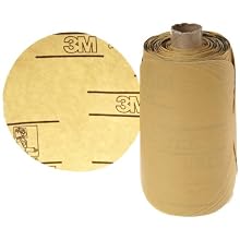 3M Stikit Gold Paper Disc Roll 216U, PSA Attachment, Aluminum Oxide, 5" Diameter, P400 Grit (Roll of 175)