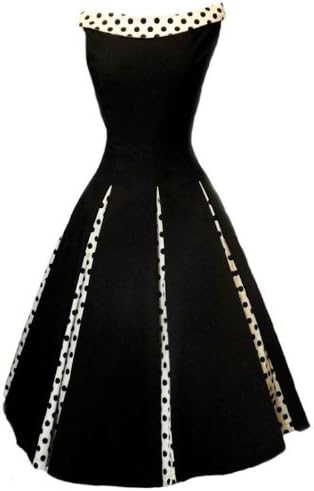 Elizabeth Stone's 'Rosetta' 1950s Rockabilly Classy Black Vintage Swing Evening Cocktail Dress