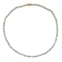 18k Yellow Gold Plated Sterling Silver Blue Topaz Necklace, 17"
