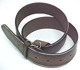 Vintage Look Distressed Brown Leather Strap Belt Snap