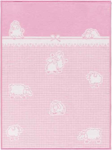 Biederlack bocasa 40961 Decke Kids Cotton "Sheep Dream Pink" pink ca. 75 x 100 cm 60% Baumwolle 40% Dralon