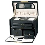 Black Paris Weave Jewelry Box (Black) (10.75H x 8W x 8D) [Kitchen]