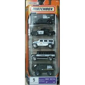Mattel Matchbox Police SWAT Law Enforcement Fleet 5 Pack 1:64 Scale Die Cast Cars by Matchbox
