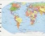 Filofax Papers World Political & Time Zones Map Personal Size - FF-131904