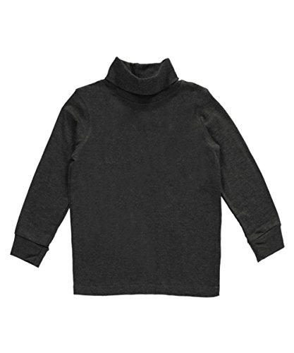 French Toast Little Boys' Turtleneck Shirt, Charcoal Heather Grey, 6