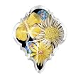 Yellow Flower Fringe Studio Chandlier Crystal Drop Shape Magnet