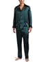 Intimo Men's Classic Silk Pajama Set, Forest, Small