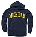 Michigan Wolverines Navy Arch Hooded Sweatshirt