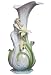 15.75 inch Tall Glazed Porcelain Vase Nymph and White Lilies