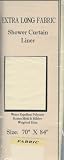 EXTRA LONG size FABRIC Shower Curtain/LINER 70'' wide x 84'' long - IVORY Beige