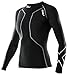 2XU Women's Swimmers Compression Long Sleeve Top (Black/Black, Medium)