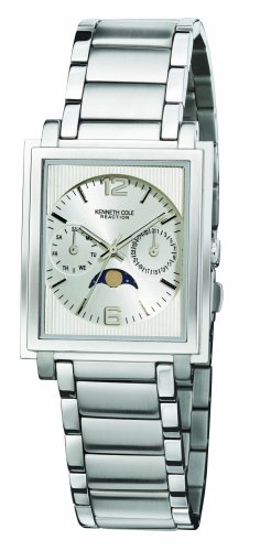 Kenneth Cole Stainless Steel Mens Silver Multifunction Analogue Dial Bracelet Watch