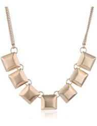 Kenneth Cole New York "Jet" Faceted Square Necklace, 19"