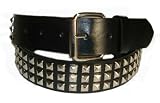 BeltsandStuds Goth Punk Silver Stud Studded Snap on Belt