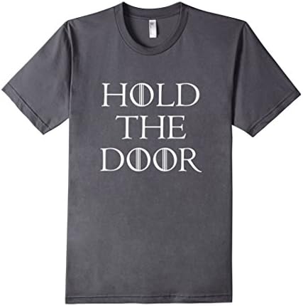 Men's HOLD THE DOOR T-Shirt XL Asphalt