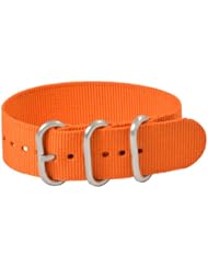 24mm Orange Urban 3 Ring Military Nylon Watch Band Strap Fits All Watches!!!