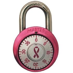 Master Lock 1530DPNK Breast Cancer Research Foundation Dial Combination Lock, Pink