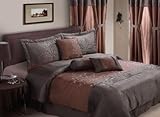 Luxury Home Willow 20-Piece Queen Comforter Set, Burgundy