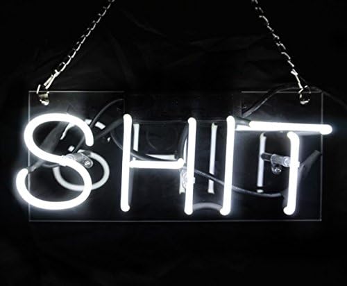 Cool Led Neon Light Sign Gaming 'Shit' 11.8" x 5.1" for Bar Pub Billards Pub Home Bedroom Hotel Beach Cocktail Recreational Game Room