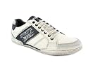 LEVIS MIX LEATHER LACED UP TRAINERS TRAINERS WHITE