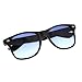 Vintage Retro Sunglasses Color Lens Gradient Classic Retro (Black, Blue)