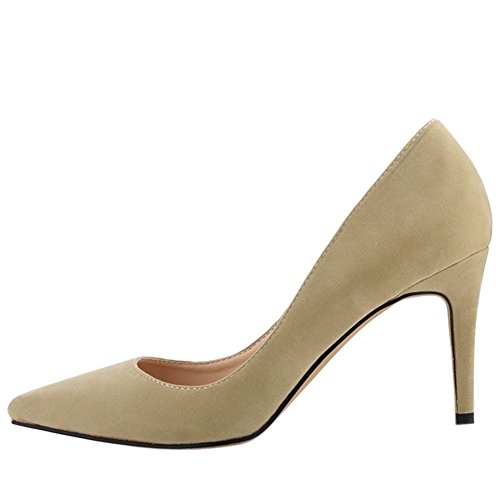 Women's Fabric Classic Slip on Dress Pumps with Multi Colors