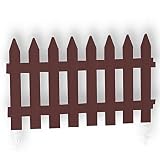 Brown garden fence 40 cm high