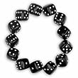 Dice Bracelett - Black (Size: 1" x 1")