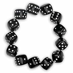 Dice Bracelett - Black (Size: 1" x 1")