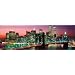 New York City (Manhattan Night Skyline, Color, Panorama) Art Poster Print - 12x36 Poster Print, 36x12