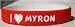 I Love Myron Custom Wristband