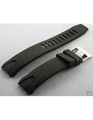 20mm Strap for Omega Planet Ocean Silicon Rubber Black