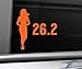 26.2 Marathon Female Vinyl Decal Laptop Car Truck Bumper Window Sticker, 5.5