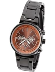 Orient Idea Ori-0257E Stainless Steel Womans & Lady Quartz Wristwatch Timepiece with 3 Decorative Sub-dials - Brown