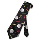 41w1VDtrcfL. SL160  NeckTie Golf Balls & Golfing Tees BLACK Color Neck Tie