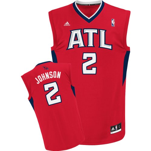 NBA Men's Atlanta Hawks Joe Johnson Revolution 30 Alternate Replica Jersey (Red, X-Large)