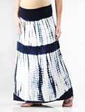A Pea in the Pod: Fold Over Belly Full Length Super Soft Tie Dye Maternity Skirt