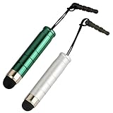 GTMax 2x Universal Touch Screen Mini Stylus Pen with 3.5mm Adapter Plug(Sil ....