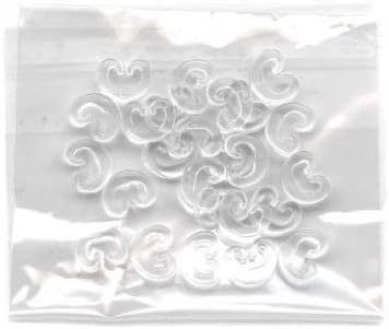 FunLoom 25 Clear Super C-Clips Clasps for Silicone Band Bracelets