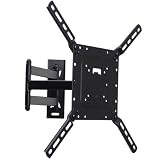 VideoSecu Low Profile Articulating Swing Arm TV Wall Mount Bracket for most 26"-47", some LED up to 55" with VESA 400X400 400x300 400x200 300X300 200X200 200x100 LCD LED TV and Display with Removable Mount Adaptor Plate (black) M9P ~ VideoSecu