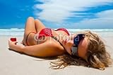 Wallmonkeys Peel and Stick Wall Decals - Attractive Girl Is Lying on the Beach - 48