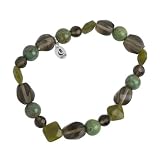 Mesa Verde Smoky Quartz Turquoise and Serpentine Bracelet